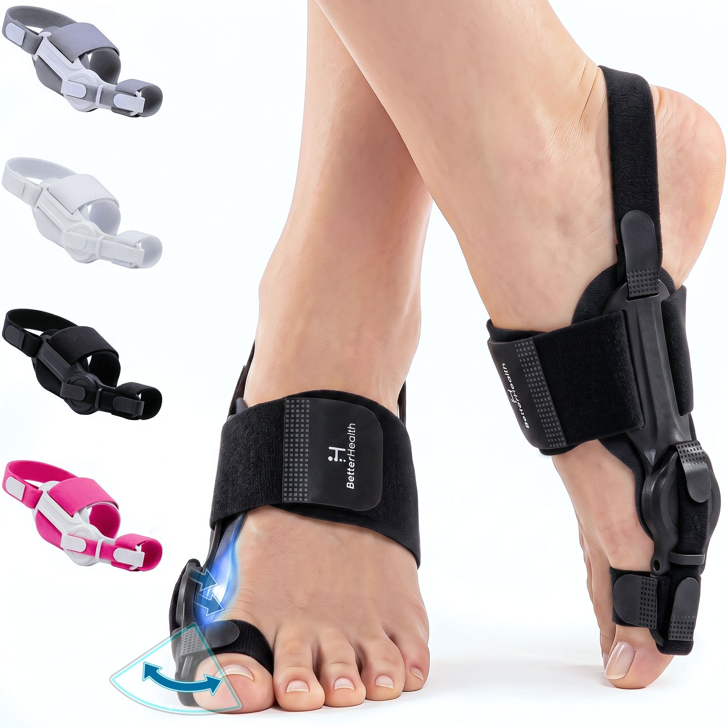 Bunion Corrector Fully Adjustable Women & Men Bunion Fix Big Toe Separator Day/Night Support Hallux Valgus (2PCS)